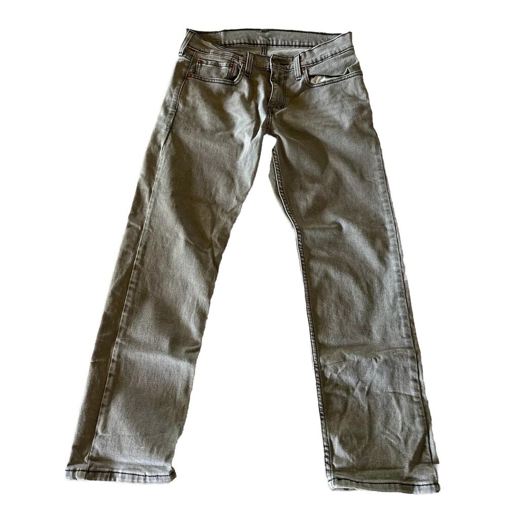 Levi's 502 jeans size 31x28 men slim fit Gray Light wash Cotton denim Y2K Levis
